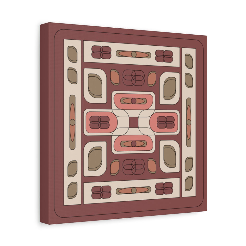 Decorative wall art with geometric pattern on a white background