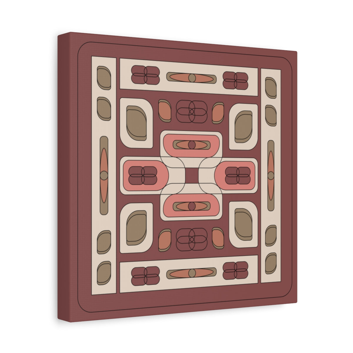 Decorative wall art with geometric pattern on a white background