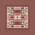 Terracotta Hourglass Grid | Printable