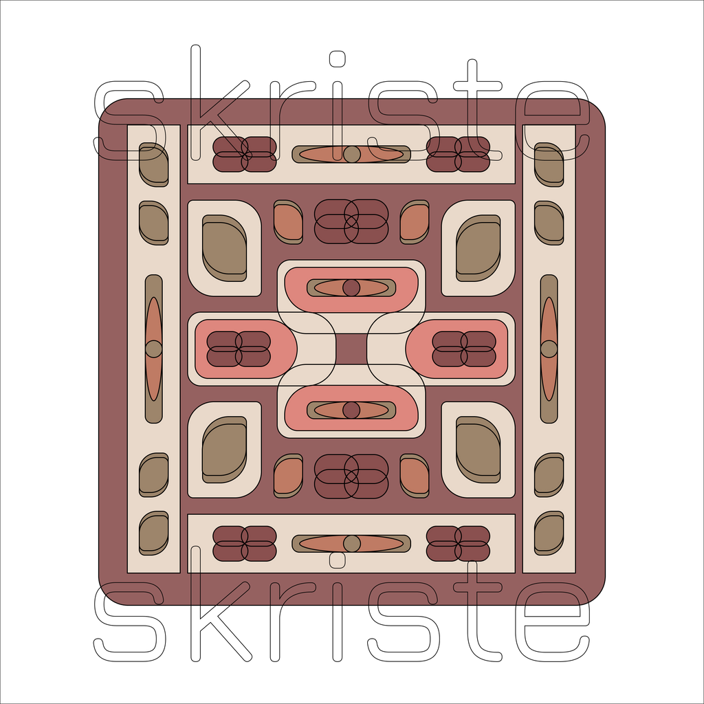 Terracotta Hourglass Grid | Printable
