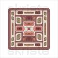 Terracotta Hourglass Grid | Printable