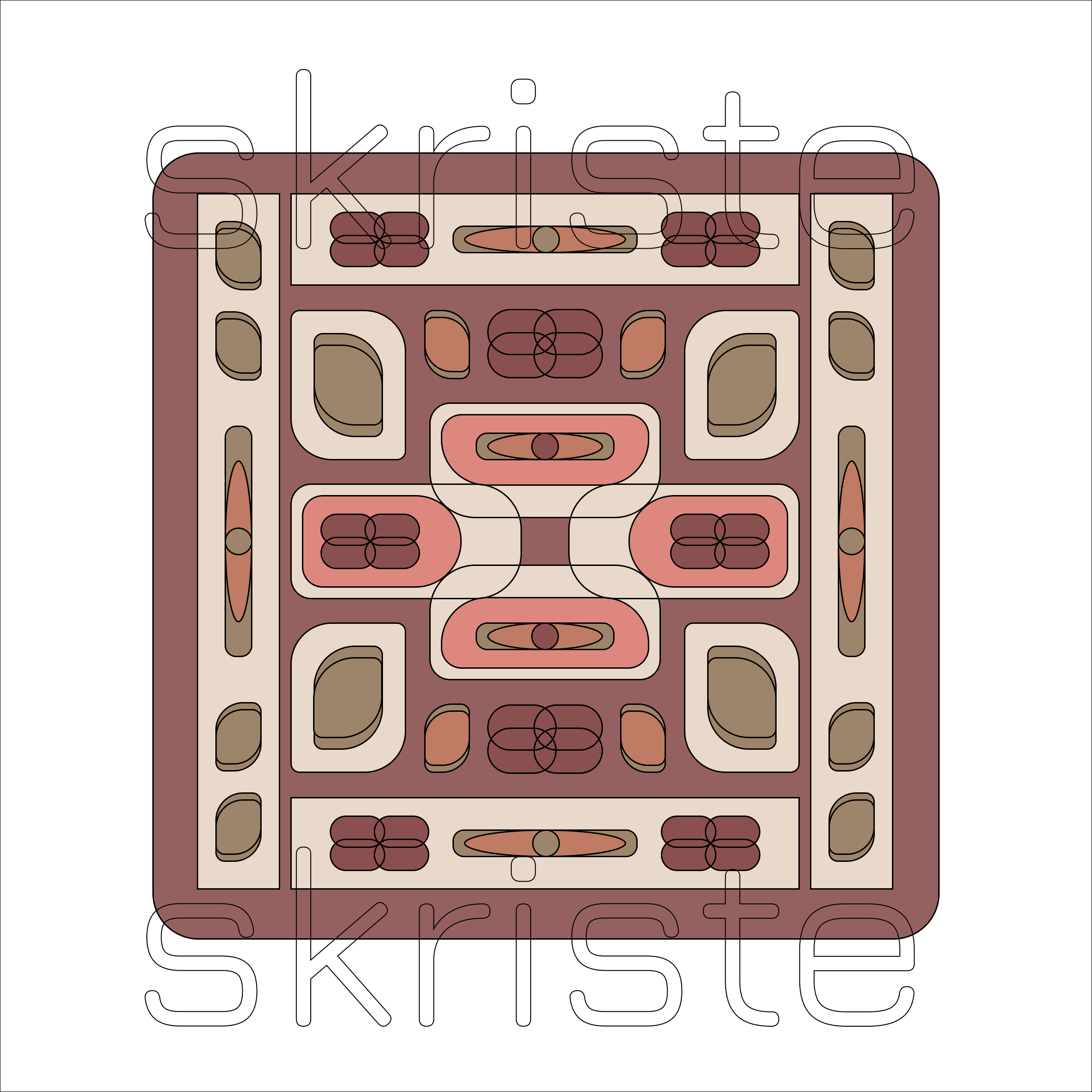 Terracotta Hourglass Grid | Printable