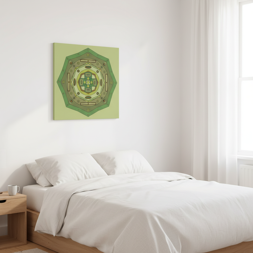 Green Spiral Bedroom